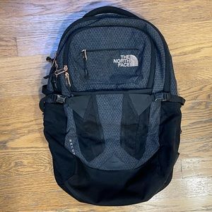 The North Face Recon Backpack, Black/Gray/Rose Gold